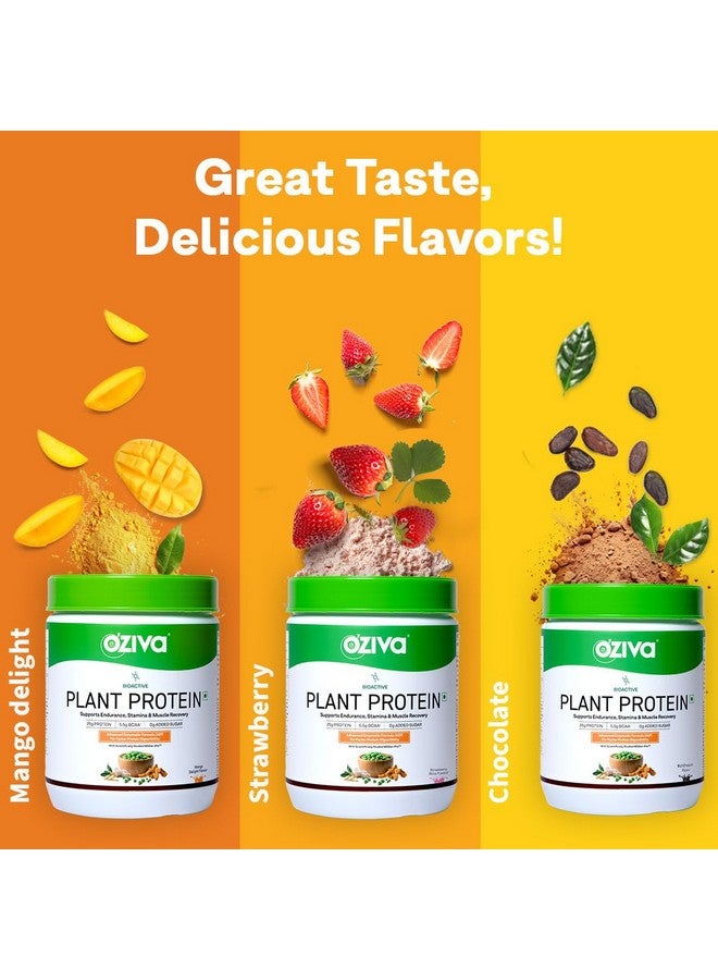 OZiva Bioactive Plant Protein (Chocolate) | 25g Protein,5.5 BCAA| Pea Isolate| Plant based Protein Powder for Women & Men | Essential Amino Acids| Protein supplement, Clean, Sugar free, 500g - Image 5