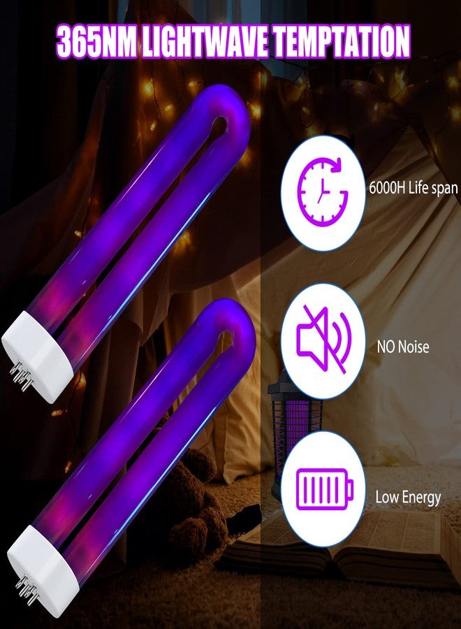 Kittmip Zapper Light Bug Zapper Replacement Bulbs Insect Attracting Lamp FUL15W BL U Shaped Twin Tube Fluorescent UV Lamp 7.56 x 1.80 x 0.93 inch (Black,2 Pieces) - Image 3