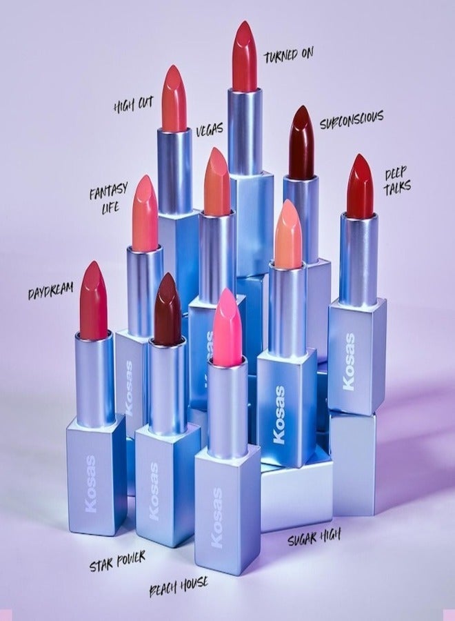Kosas Weightless Satin Lip Color - Daydream - Cool Pink Moisturizing Lipstick, 4g