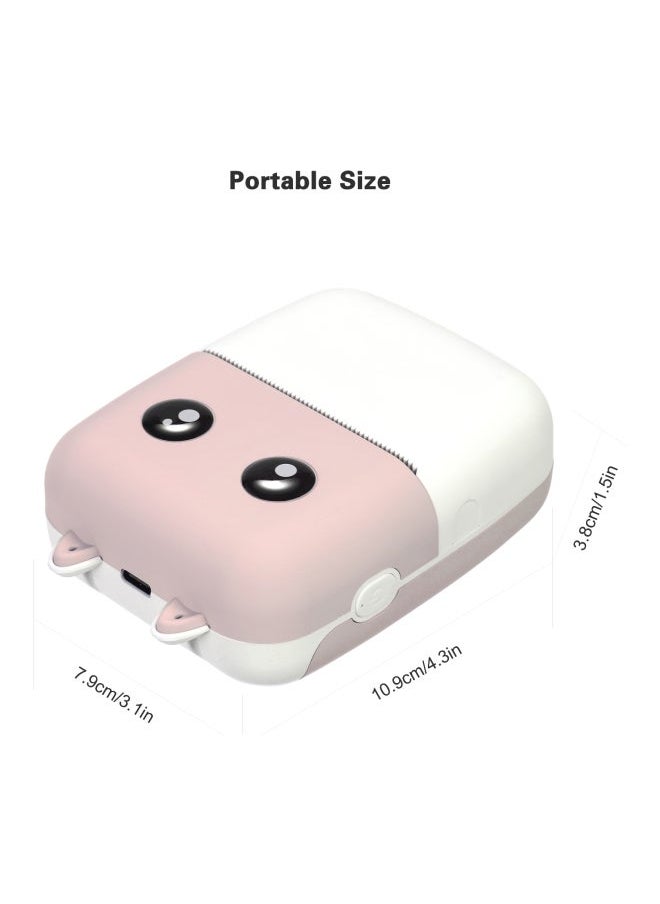 NIBEMINENT Mini Pocket Thermal Printer 4.3x3.1x1.5inch Pink  - Image 3