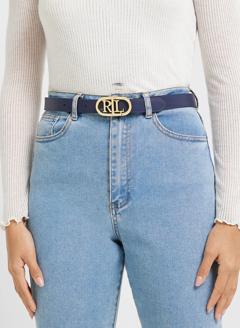 Lauren Ralph Lauren Oval Reversable 25 Skinny Belt
