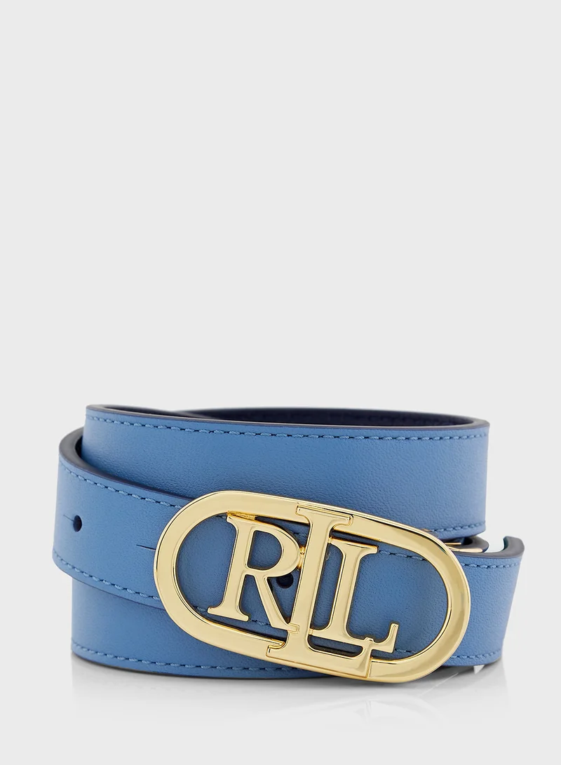 Lauren Ralph Lauren Oval Reversable 25 Skinny Belt