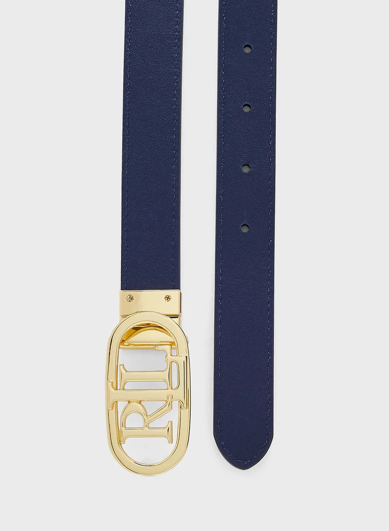 Lauren Ralph Lauren Oval Reversable 25 Skinny Belt