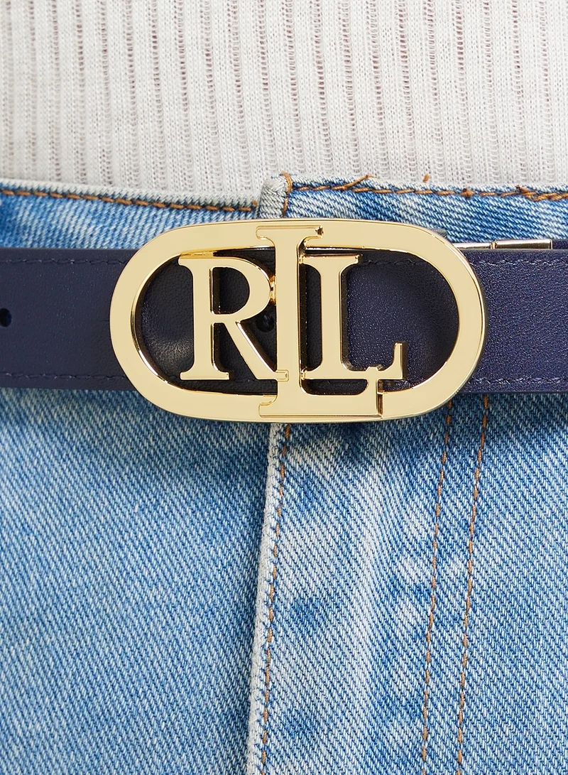 Lauren Ralph Lauren Oval Reversable 25 Skinny Belt
