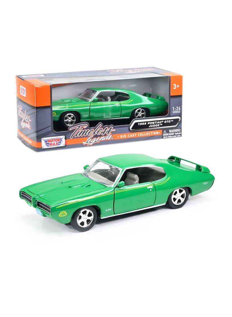 Motormax 1:24 Die-Cast 1969 Pontiac GTO “The Judge” – Classic Muscle Car Model - Image 1