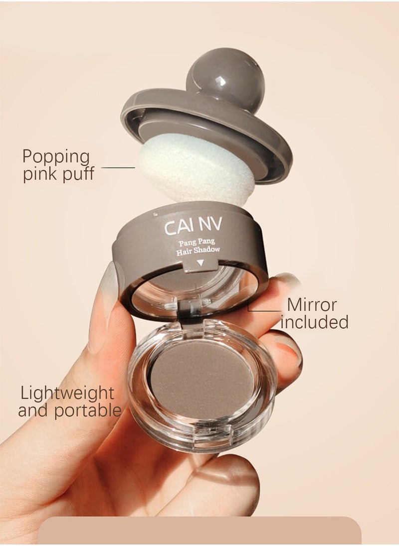 CAI NV Hair Shadow, Instantly Root Touch Up Hair Shadow Powder Stick with Puff Touch, Root Cover Up Hair Color for Thinning Grey Hairline 4G  - Image 3