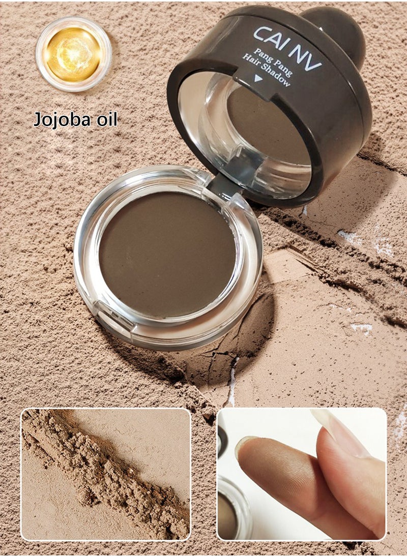 CAI NV Hair Shadow, Instantly Root Touch Up Hair Shadow Powder Stick with Puff Touch, Root Cover Up Hair Color for Thinning Grey Hairline 4G  - Image 4
