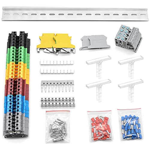 GUETNEU Terminal Block Rail Type Voltage Terminal Rail Combined Terminal Block - Image 1