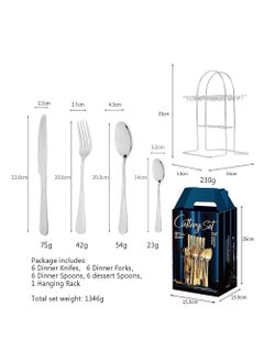 24-Piece Stainless Steel Cutlery Set with Stand Silver - pzsku/Z3BD3446F5CDB097C720FZ/45/_/1725617369/6b1ac082-6522-497a-8347-88b265fad751