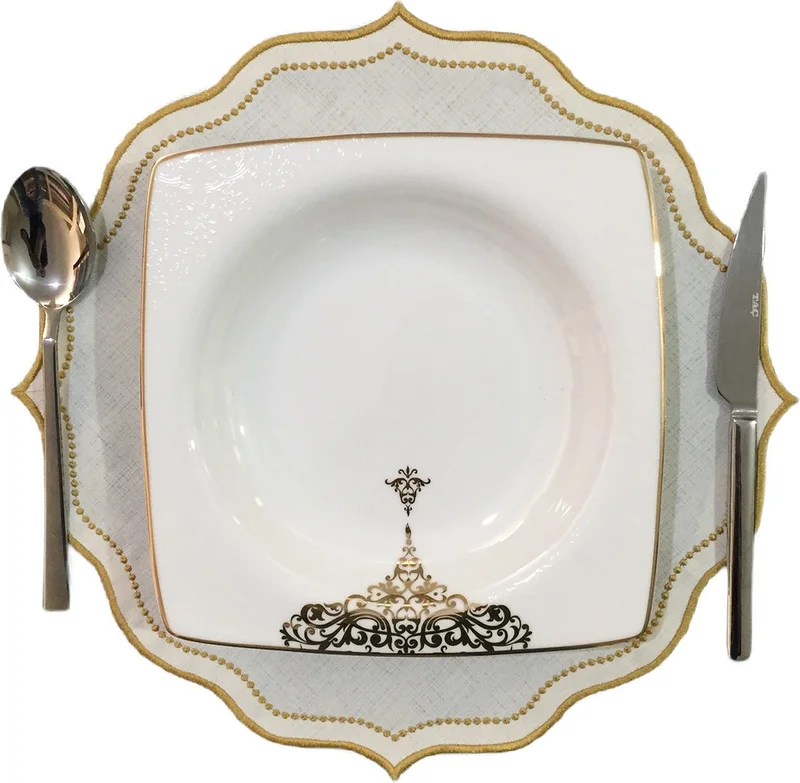 Nisahometeks 6 Pieces Linen Placemat - Linen Plate