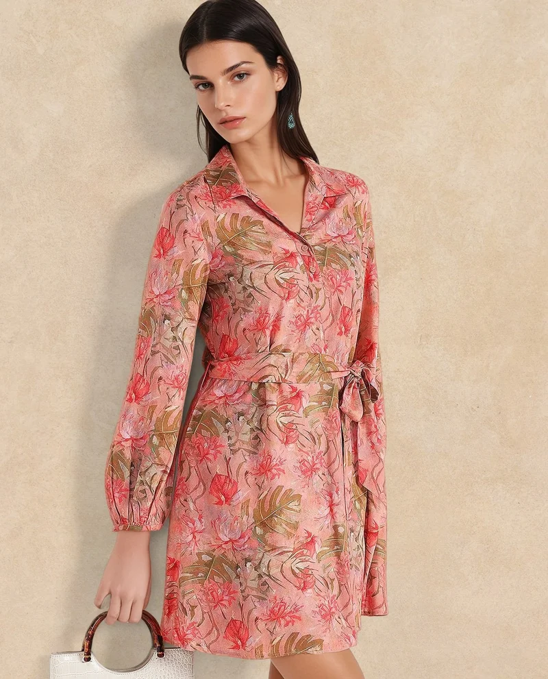 Rareism Women's Floral Printed Mini Dress