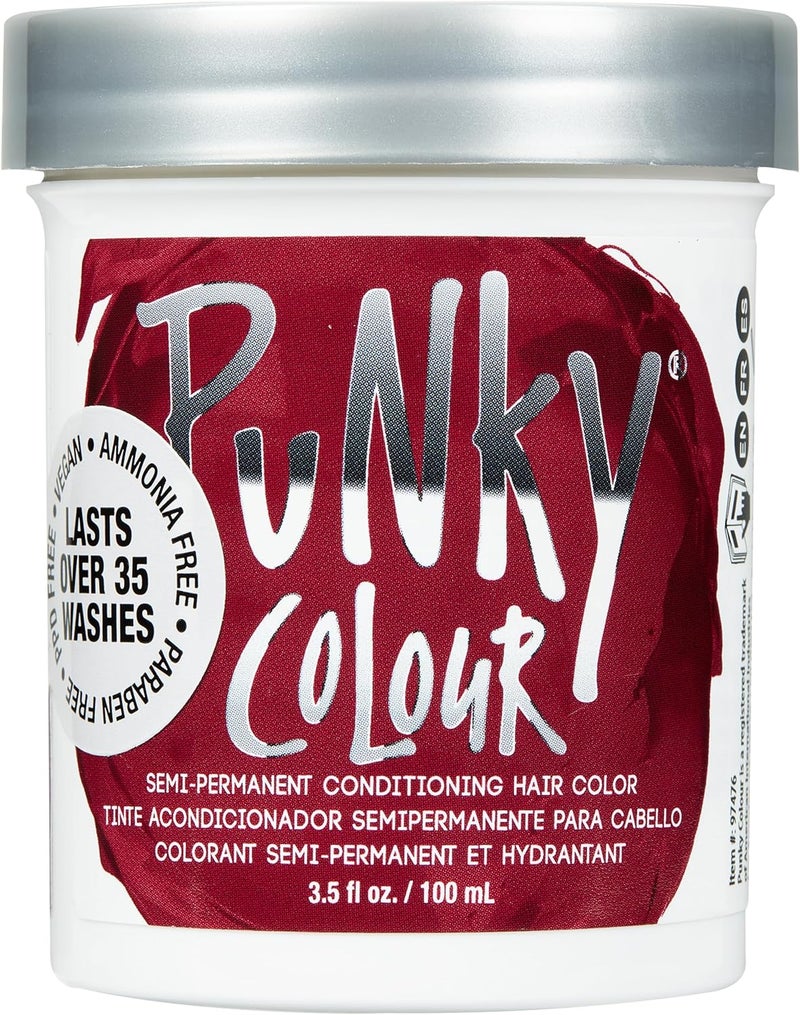 Punky Colour Semi-Permanent Conditioning Hair Cream - Red Wine, 3.5oz - Image 1
