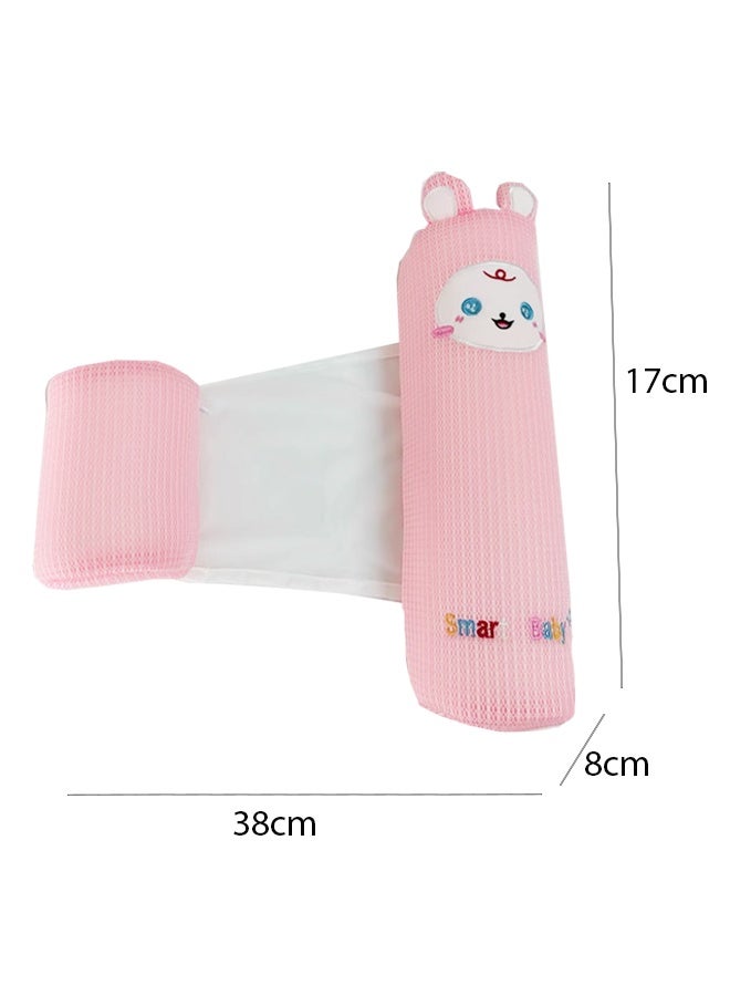 Berma Baby Baby pillow, baby side sleeping pillow, nursing pillow, body fixed baby pillow, comfortable pillow baby shaping pillow, with Velcro, anti-rollover, breathable, detachable, adjustable, easy to wash (pink) - Image 2