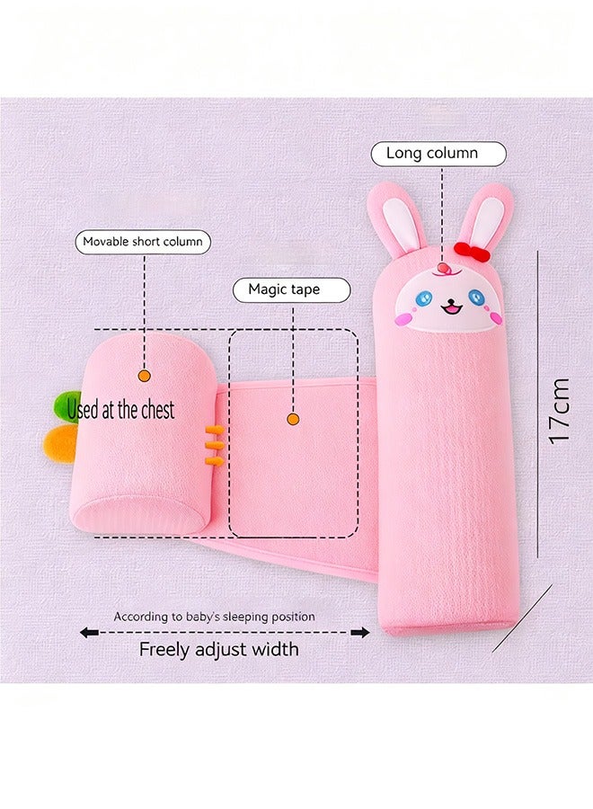 Berma Baby Baby adjustable protection pillow, Toddlers Head Safety Pad Cushion Baby Back Protection, Soft cylindrical crib pillow with washable cover for Reflux Baby Sleep, for Infant Newborn Toddler (pink) - Image 3