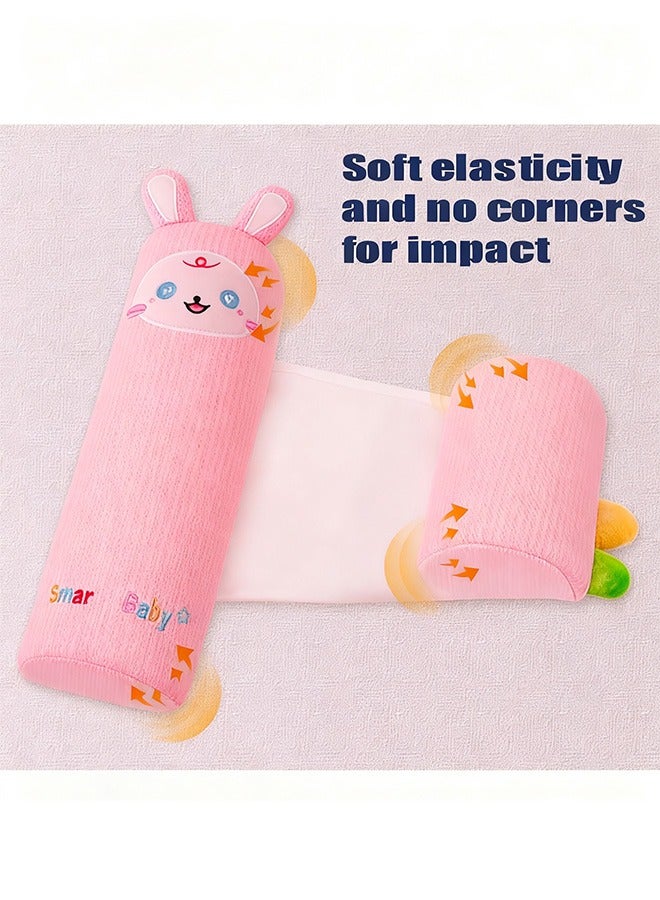 Berma Baby Baby adjustable protection pillow, Toddlers Head Safety Pad Cushion Baby Back Protection, Soft cylindrical crib pillow with washable cover for Reflux Baby Sleep, for Infant Newborn Toddler (pink) - Image 4