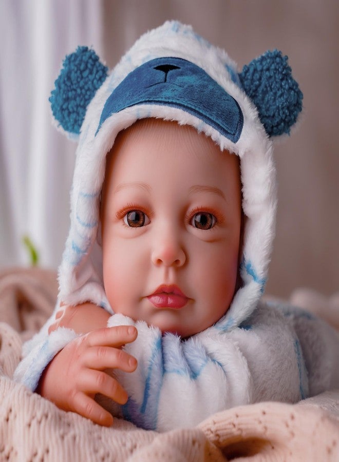 BABESIDE 20 Inch Reborn Baby Dolls with Breathing, Heartbeat, Coos & Conversation, 4-in-1 Interactive Realistic Lifelike Baby Poseable Soft Body with Gift Box Accessories Toy for Kids Age 3+ - Image 5