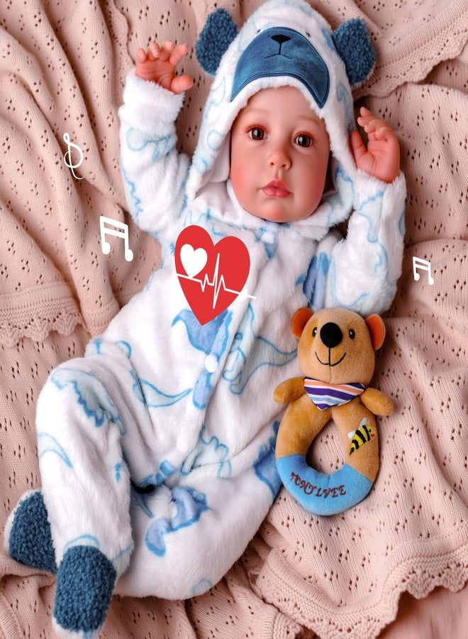 BABESIDE 20 Inch Reborn Baby Dolls with Breathing, Heartbeat, Coos & Conversation, 4-in-1 Interactive Realistic Lifelike Baby Poseable Soft Body with Gift Box Accessories Toy for Kids Age 3+ - Image 1