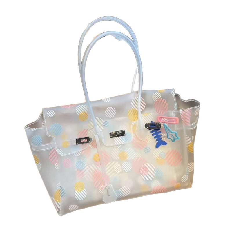 2026 New TPU Jelly Tote Bag Transparent Large Capacity Handbag for Women - Image 5