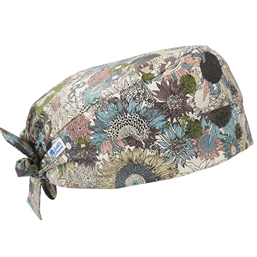 GUOER Scrub Hat Calabash Hat Scrub Cap Calabash Scrub Hat One Size Multiple Colors (Grey) - Image 1