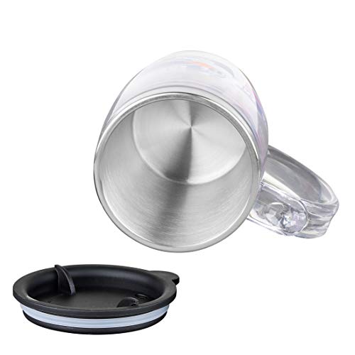 Ski Homeware Double Wall Inner Stainless Steel Tea,Coffee, Milk Mug With Handle And Lid For Kids Cherry Mug (Mickey Mouse-1) - 350 Ml - Image 2