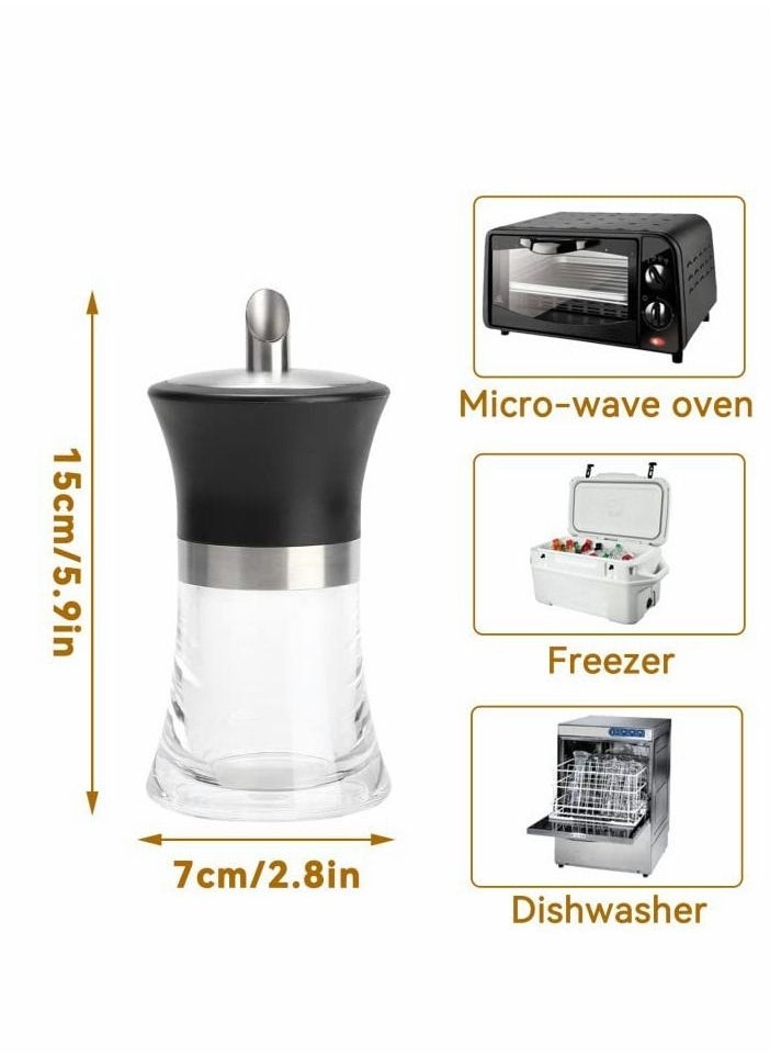Sugar Dispenser, Plastic Sugar Pourer Clear Sugar Dispenser Pourer Shaker Airtight Sugar Jar Spice Storage Containers, 100ml - Image 2