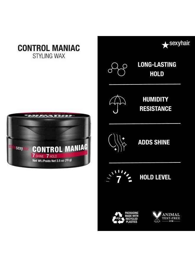 Sexy Hair SexyHair Style Control Maniac Styling Wax, 2.5 Oz | Provides Definition | Long Lasting Shapes and Styles | Adds Shine  - Image 4