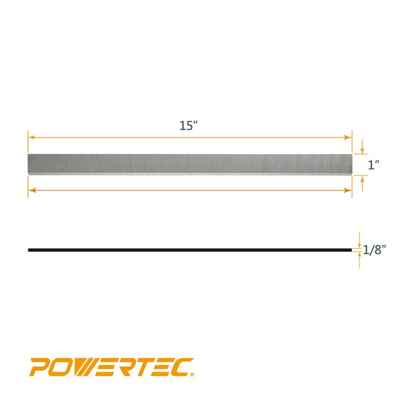 POWERTEC 15 Inch Planer Blades for Grizzly G0453, G1021 Planer, Replacement for G6701 Planer Knives, Set of 3 - Image 2