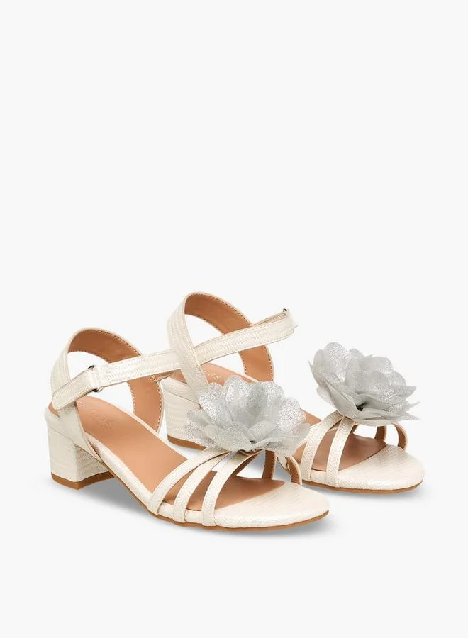 Celeste Girls Block Heel Ankle Strap Sandals Ramadan Collection