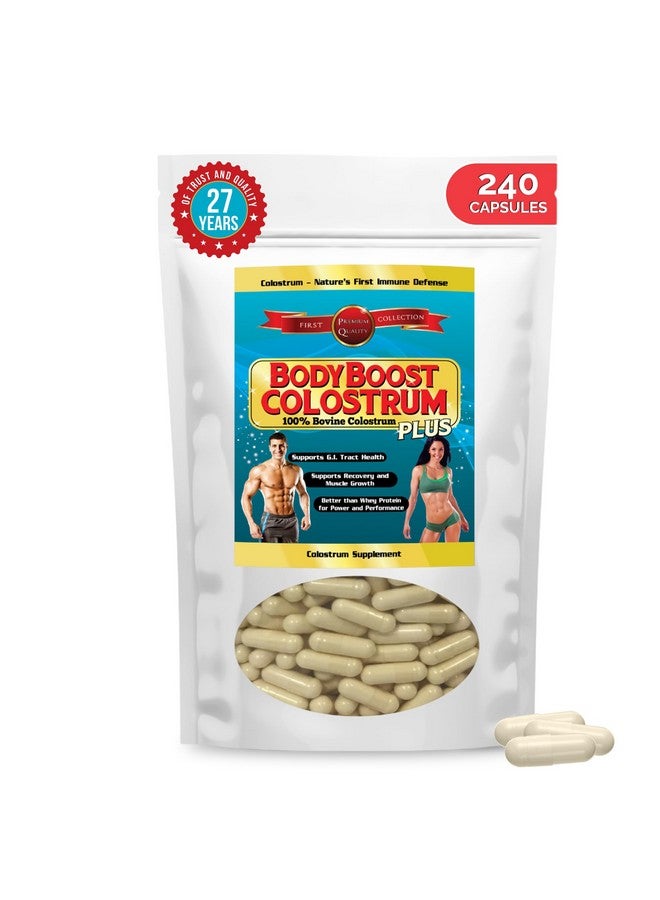 BodyBoost Colostrum Capsules (240) - Immune Booster Supplement with Immunoglobulin & Lactoferrin, Grass-fed Bovine Colostrum Capsule, 100% Bovine Colostrum, Super Food for Gut Health,Diverse Intake - Image 1