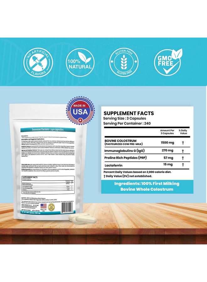 BodyBoost Colostrum Capsules (240) - Immune Booster Supplement with Immunoglobulin & Lactoferrin, Grass-fed Bovine Colostrum Capsule, 100% Bovine Colostrum, Super Food for Gut Health,Diverse Intake - Image 2