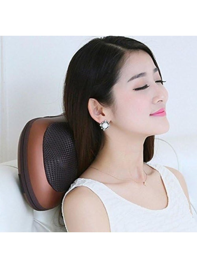 كيمايا جهاز تدليك شياتسو للرقبة والظهر مزود بثماني أسطوانات مع حرارة - وسادة تدليك عميقة للسيارة والمنزل، مع استرخاء العضلات ومحول تيار متردد وشاحن سيارة - Image 2