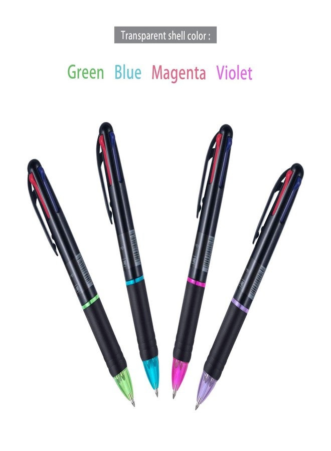 KRYTONE�.Fx 3 Pack 0.7mm 4-in-1 Multicolor Ballpoint Pen?4-Color Retractable Ballpoint Pens for Office School Supplies Students Children Gift - Image 4