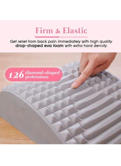 AROAQ Back Stretcher, Lower Back Pain Relief Treatment Stretcher, Multi-level Adjustable Back Cracker Lumbar Spine Deck Board, Portable And Compact Spine Board For Lower Back Pain Relief, (Pink)  - Image 3