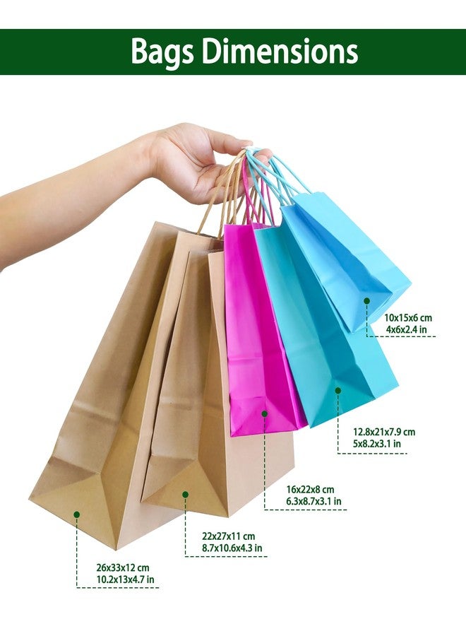 AZOWA Gift Bags Small Kraft Paper Bags with Handles (5 x 3.1 x 8.2 in, Light Purple, 12 Pcs - Image 3