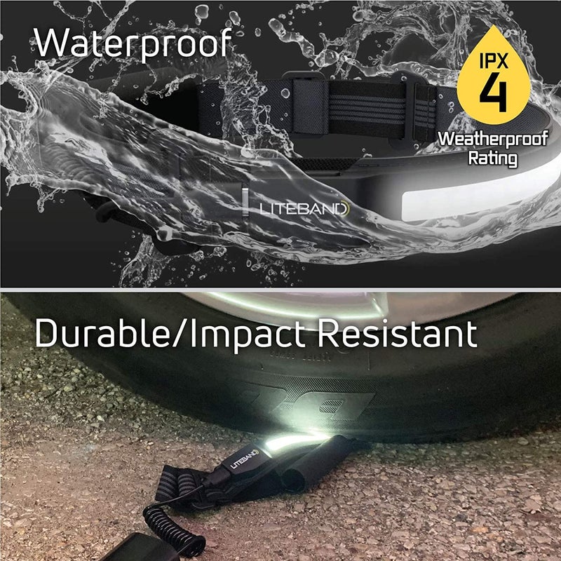 OPTIMAL VENTURES LITEBAND ACTIV Rechargeable LED Headlamp, 520 Lumens, 210Â° Wide Beam, Lightweight No-Bounce Fit, IPX4 Weather Resistant, White - Image 3