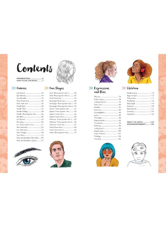 10 Step Drawing: Faces: Draw over 50 fabulous faces in 10 easy steps  - Image 4