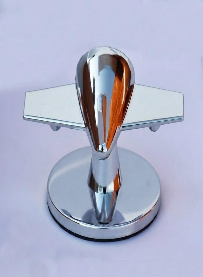 Saugat Traders Rotating Silver Airplane Table Clock Showpiece - Miniature Aeroplane Clock for Office Desk, Study Table Paper Weight - Diwali - New Year Corporate Gift for Client, Employees, Men, Boys - Image 5