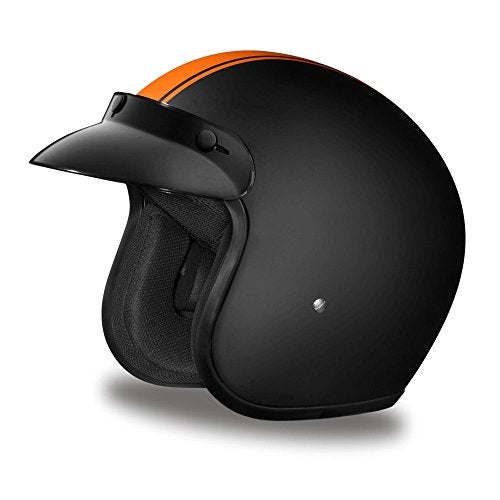 Daytona Helmets 34 Shell Open Face Motorcycle Helmet DOT Approved Lightweight Comfortable Vintage Design for Scooter Cruiser Street Bikes Adjustable Fit Enhanced Ventilation Clear Visor - Image 1