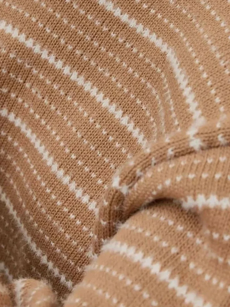 HICCUP Striped Crew Neck Sweater