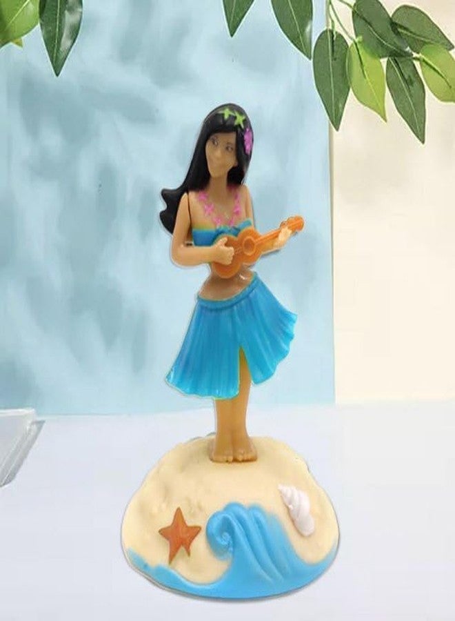 PurYupearl Blue Solar Powered Dancing Figures Decoration - Solar Shaking Head Ornaments Hula Girl - Solar Powered Car Dashboard Interior Decoration Desktop Ornaments Shaking Head Figure Toy ，Decoration - Image 5
