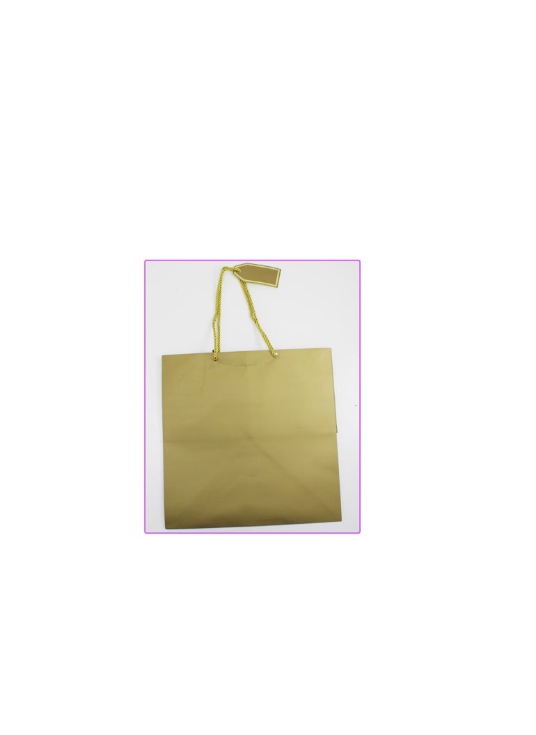 بارتي فن كيس هدايا ورقي مقاس 35x35x35 سم لون ذهبي  - Image 3