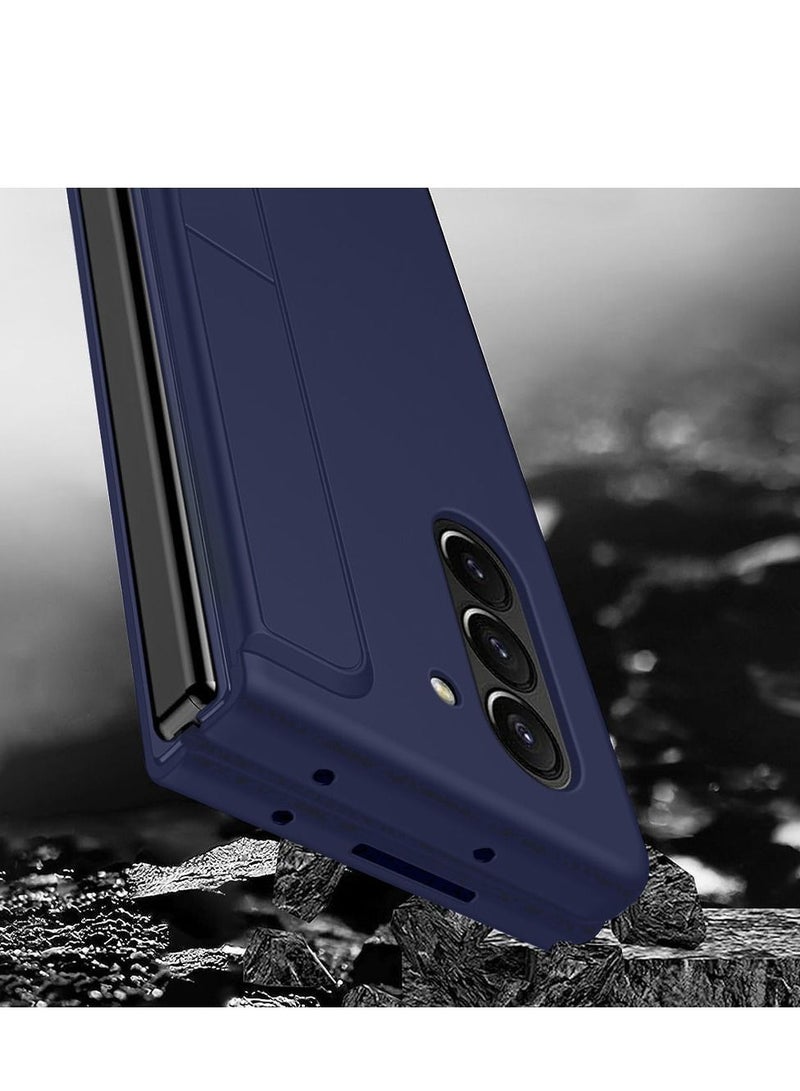 CATANES Samsung Galaxy Z Fold 5 Case with Pen Holder S-Pen included Hard Ultra Protective and Anti Shock Case Cover Blue - Image 4