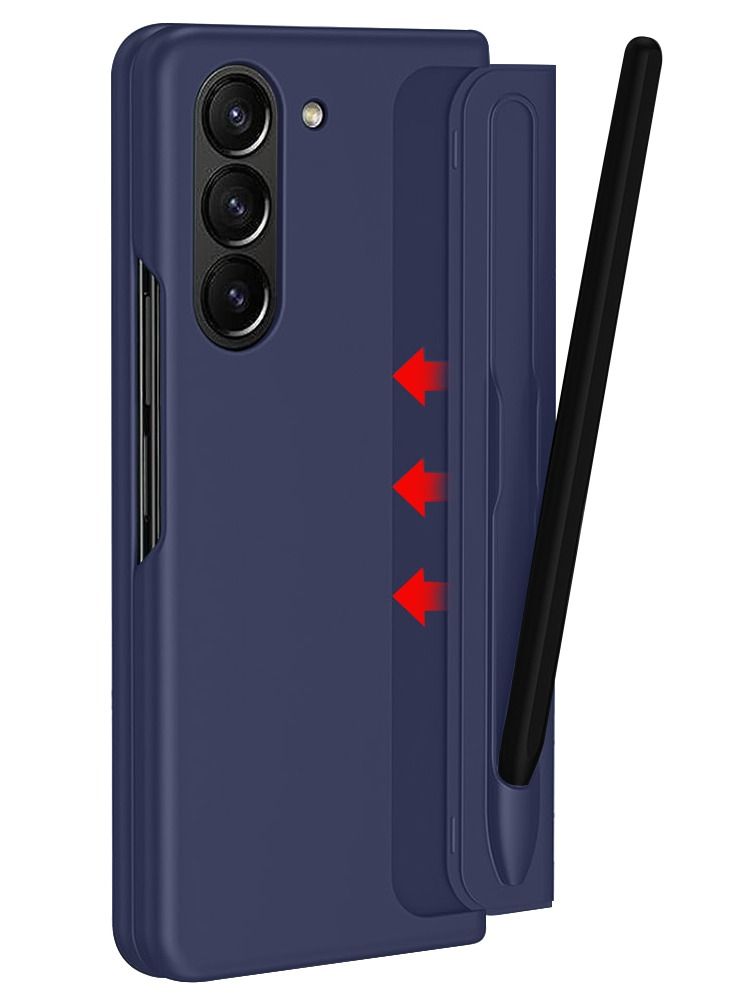 CATANES Samsung Galaxy Z Fold 5 Case with Pen Holder S-Pen included Hard Ultra Protective and Anti Shock Case Cover Blue - Image 3