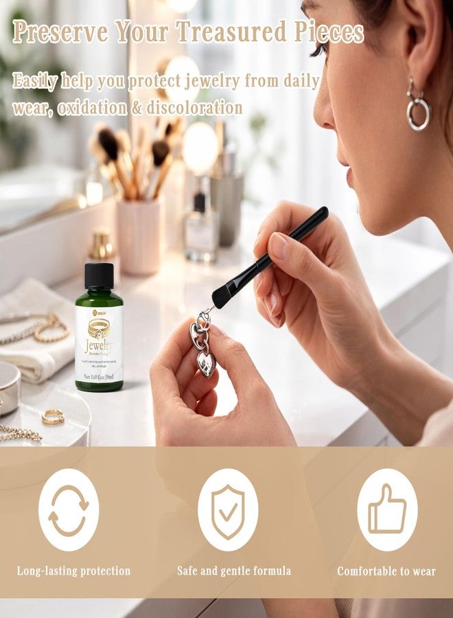 DINGSEN 50ml Jewelry Protective Coating Kit, Anti Tarnish Coating for Jewelry, Against Wear & Oxidation, Clear Protective Shield for Metals, Gemstones - Image 2