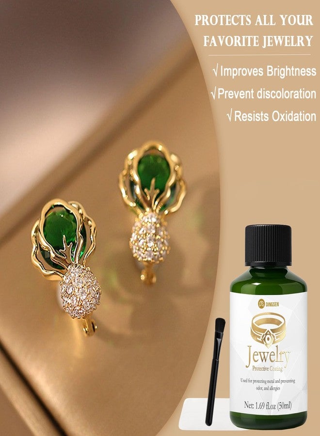 DINGSEN 50ml Jewelry Protective Coating Kit, Anti Tarnish Coating for Jewelry, Against Wear & Oxidation, Clear Protective Shield for Metals, Gemstones - Image 3