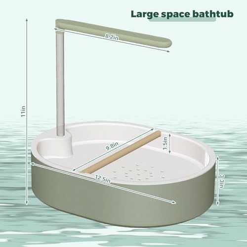 DINTSTYLE Parrot Bathtub Bird Automatic Bath ShowerLarge Bird Shower Fountain Indoor Bathtub with Running Water Contains USB and Pumpfor Pet Birds African Grey Cockatiel Conure Budgie LovebirdFashion - Image 3