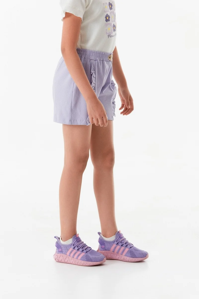 FullaModa Polka Dot Girls' Shorts with Elastic Waist