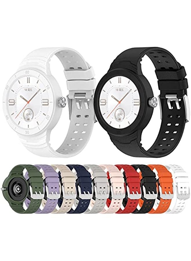 Band For Huawei Watch GT Cyber Silicone Breathable Integrated Watch Band (Black) - Image 3