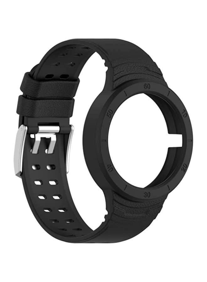 Band For Huawei Watch GT Cyber Silicone Breathable Integrated Watch Band (Black) - Image 2