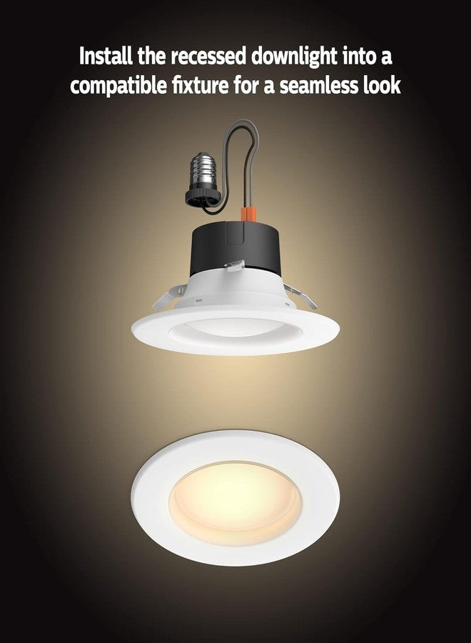 Philips Hue Smart Recessed 4 Inch LED Downlight - White Ambiance Warm-to-Cool White Light - 1 Pack - 850LM - Indoor - Control with Hue App - Compatible with Alexa, Google Assistant and Apple Homekit - Image 4